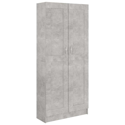 vidaXL Book Cabinet Concrete Grey 82,5x30,5x185,5 cm Engineered Wood