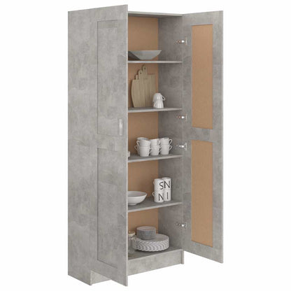 vidaXL Book Cabinet Concrete Grey 82,5x30,5x185,5 cm Engineered Wood