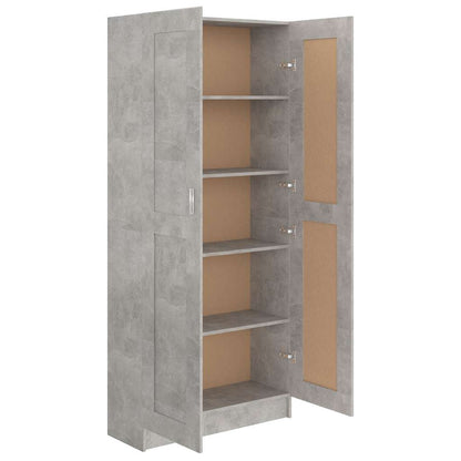 vidaXL Book Cabinet Concrete Grey 82,5x30,5x185,5 cm Engineered Wood