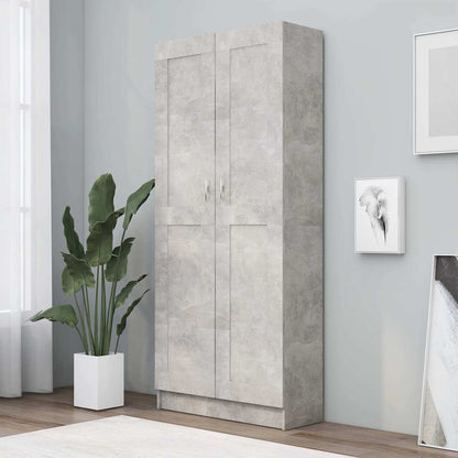 vidaXL Book Cabinet Concrete Grey 82,5x30,5x185,5 cm Engineered Wood