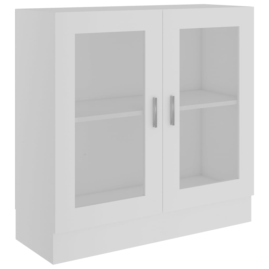 802741 vidaXL Vitrine Cabinet White 82,5x30,5x80 cm Engineered Wood
