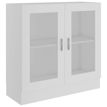 802741 vidaXL Vitrine Cabinet White 82,5x30,5x80 cm Engineered Wood