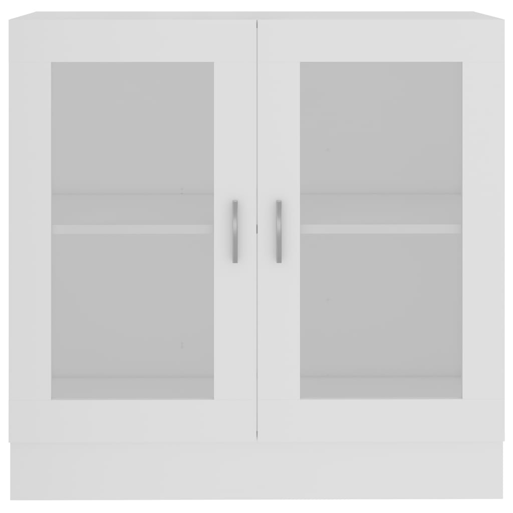 802741 vidaXL Vitrine Cabinet White 82,5x30,5x80 cm Engineered Wood