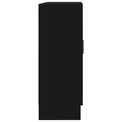 802742 vidaXL Vitrine Cabinet Black 82,5x30,5x80 cm Engineered Wood