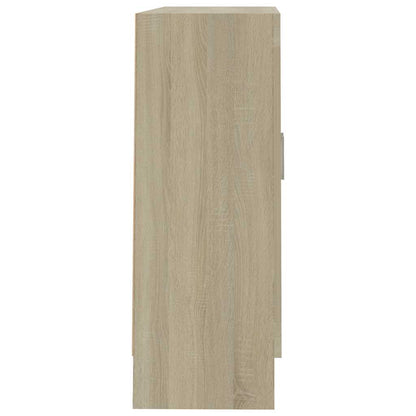 802744 vidaXL Vitrine Cabinet Sonoma Oak 82,5x30,5x80 cm Engineered Wood - Brown