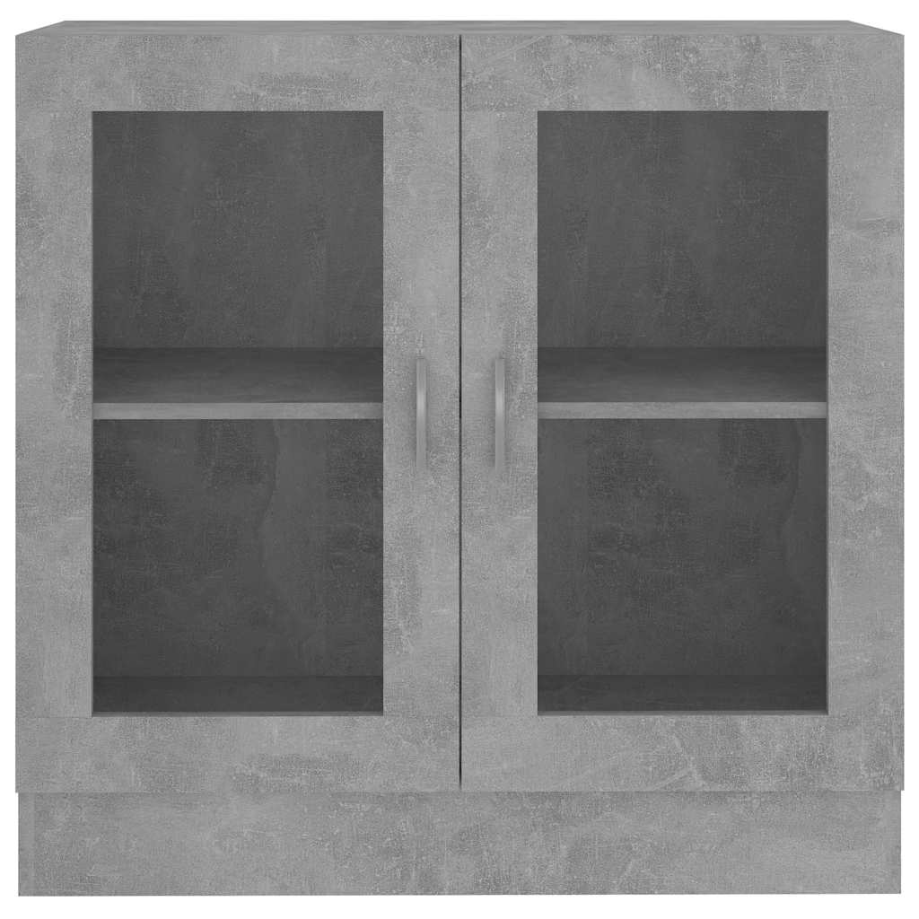 802745 vidaXL Vitrine Cabinet Concrete Grey 82,5x30,5x80 cm Engineered Wood