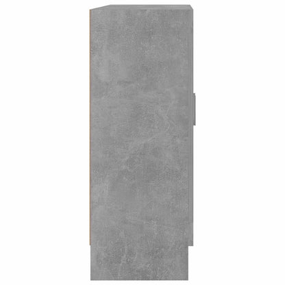 802745 vidaXL Vitrine Cabinet Concrete Grey 82,5x30,5x80 cm Engineered Wood