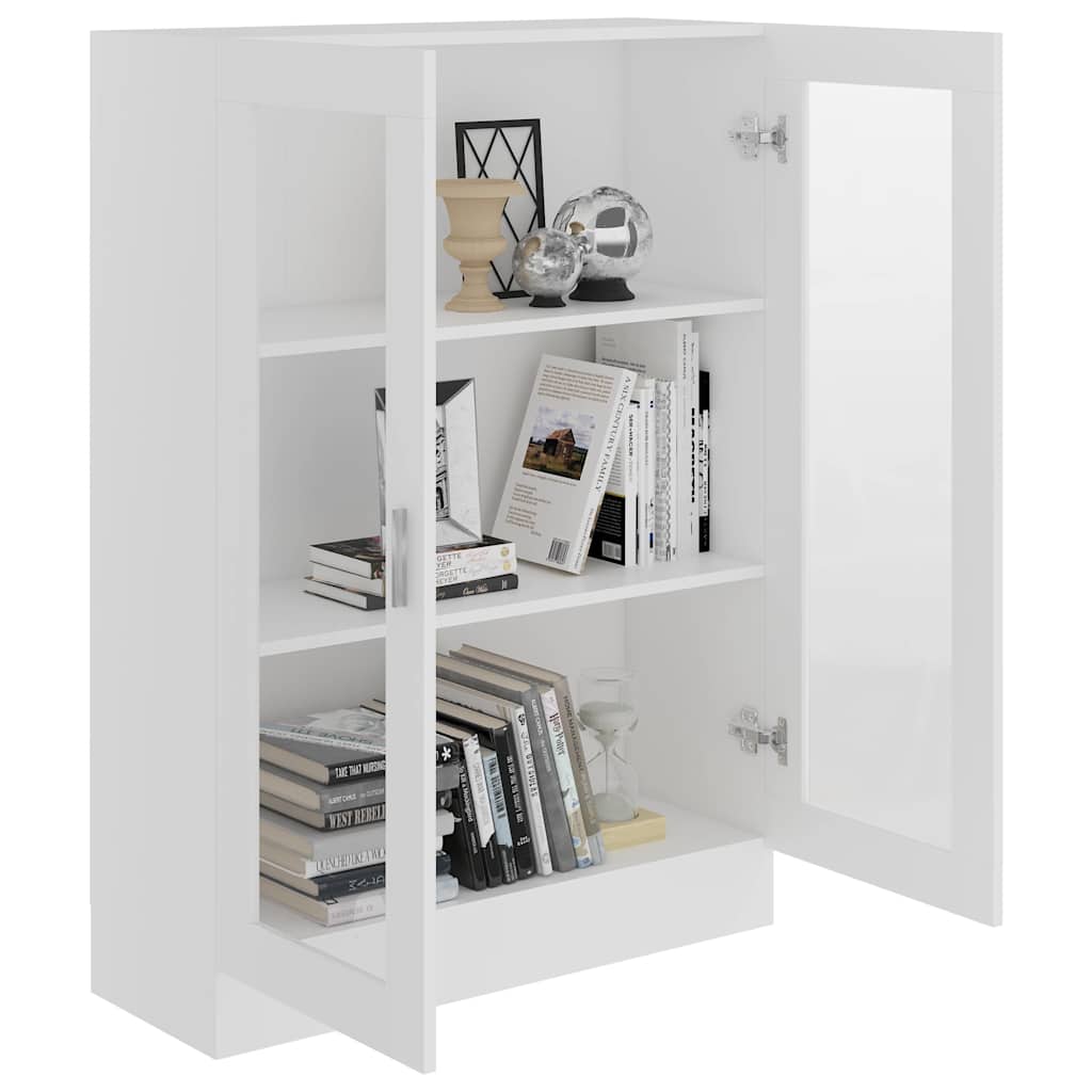 802750 vidaXL Vitrine Cabinet White 82,5x30,5x115 cm Engineered Wood
