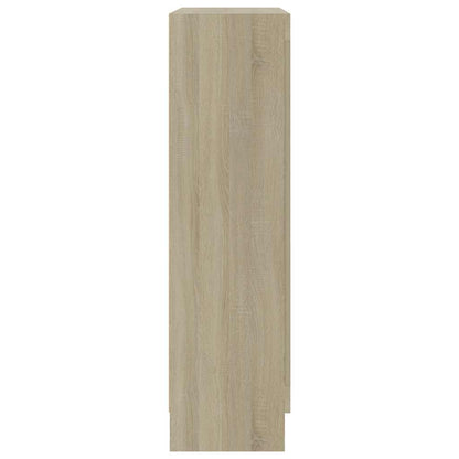 802753 vidaXL Vitrine Cabinet Sonoma Oak 82,5x30,5x115 cm Engineered Wood - Brown