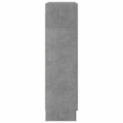 802754 vidaXL Vitrine Cabinet Concrete Grey 82,5x30,5x115 cm Engineered Wood