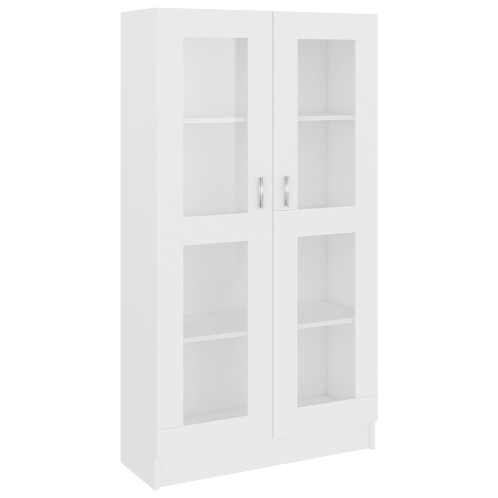 802759 vidaXL Vitrine Cabinet White 82,5x30,5x150 cm Engineered Wood