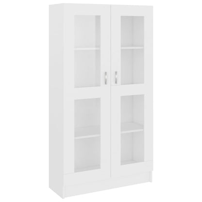 802759 vidaXL Vitrine Cabinet White 82,5x30,5x150 cm Engineered Wood