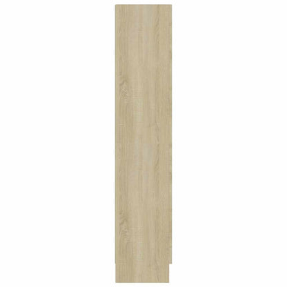 802762 vidaXL Vitrine Cabinet Sonoma Oak 82,5x30,5x150 cm Engineered Wood - Brown