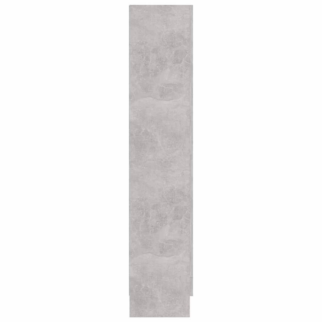802763 vidaXL Vitrine Cabinet Concrete Grey 82,5x30,5x150 cm Engineered Wood