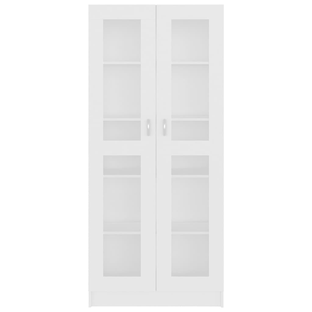 802768 vidaXL Vitrine Cabinet White 82,5x30,5x185 cm Engineered Wood - 82.5 x 30.5 x 185.5 cm