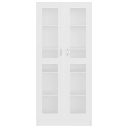 802768 vidaXL Vitrine Cabinet White 82,5x30,5x185 cm Engineered Wood - 82.5 x 30.5 x 185.5 cm