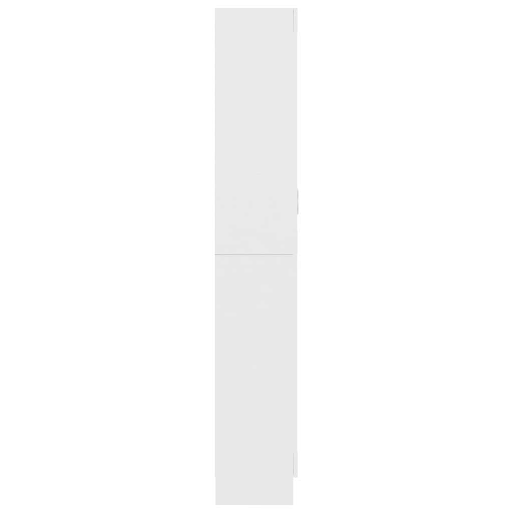 802768 vidaXL Vitrine Cabinet White 82,5x30,5x185 cm Engineered Wood - 82.5 x 30.5 x 185.5 cm
