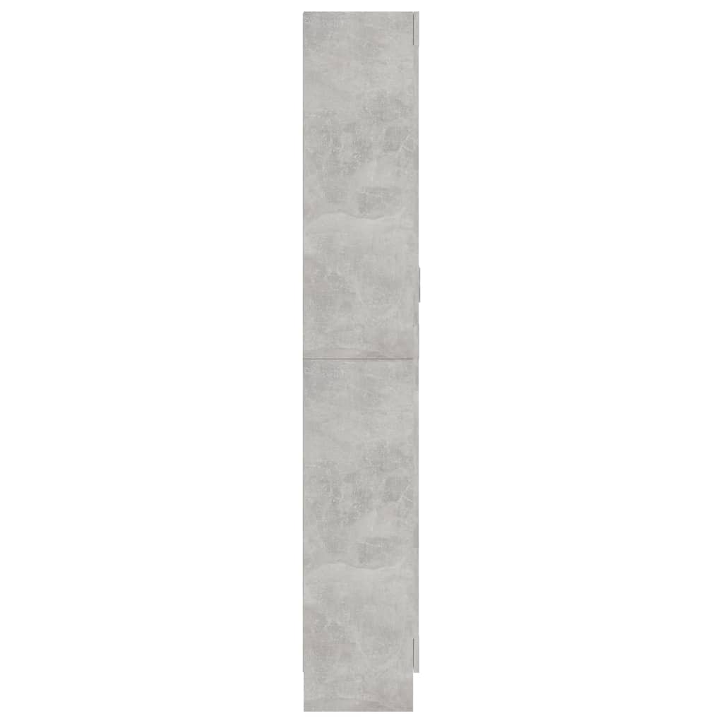 802772 vidaXL Vitrine Cabinet Concrete Grey 82,5x30,5x185 cm Engineered Wood - 82.5 x 30.5 x 185.5 cm
