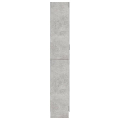 802772 vidaXL Vitrine Cabinet Concrete Grey 82,5x30,5x185 cm Engineered Wood - 82.5 x 30.5 x 185.5 cm