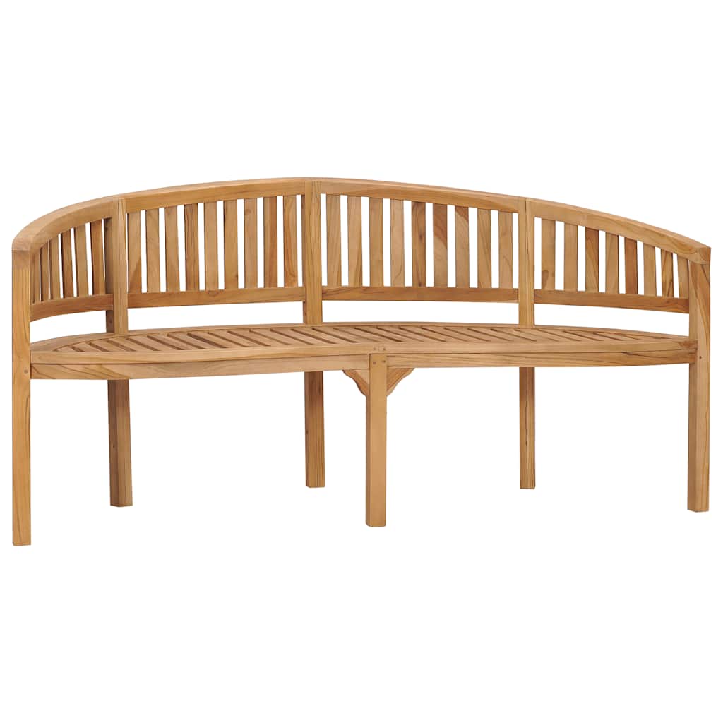 vidaXL Garden Bench | Natural Teak | Solid Teak Wood | Large | Durable - Brown - 180 cm