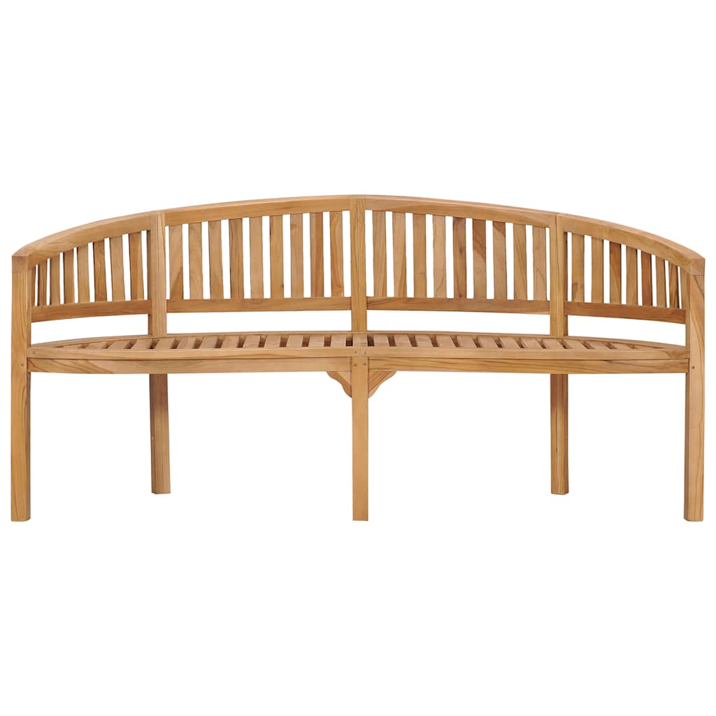 vidaXL Garden Bench | Natural Teak | Solid Teak Wood | Large | Durable - Brown - 180 cm