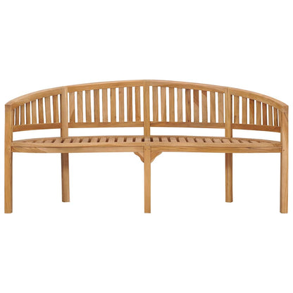 vidaXL Garden Bench | Natural Teak | Solid Teak Wood | Large | Durable - Brown - 180 cm