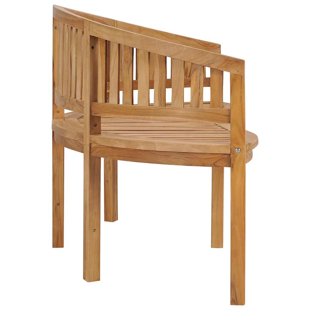 vidaXL Garden Bench | Natural Teak | Solid Teak Wood | Large | Durable - Brown - 180 cm