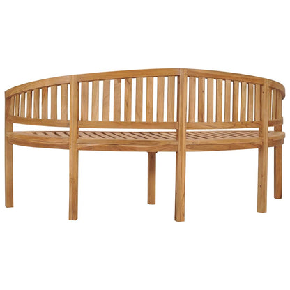 vidaXL Garden Bench | Natural Teak | Solid Teak Wood | Large | Durable - Brown - 180 cm