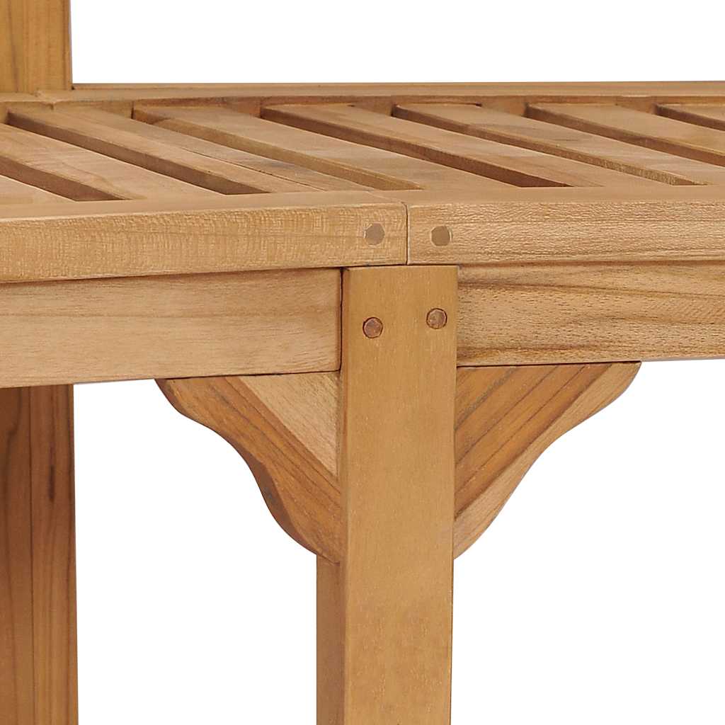 vidaXL Garden Bench | Natural Teak | Solid Teak Wood | Large | Durable - Brown - 180 cm