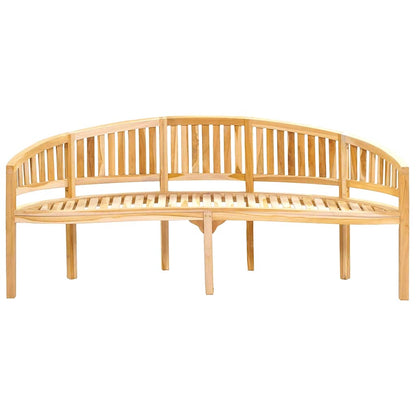 vidaXL Garden Bench | Natural Teak | Solid Teak Wood | Large | Durable - Brown - 200 cm