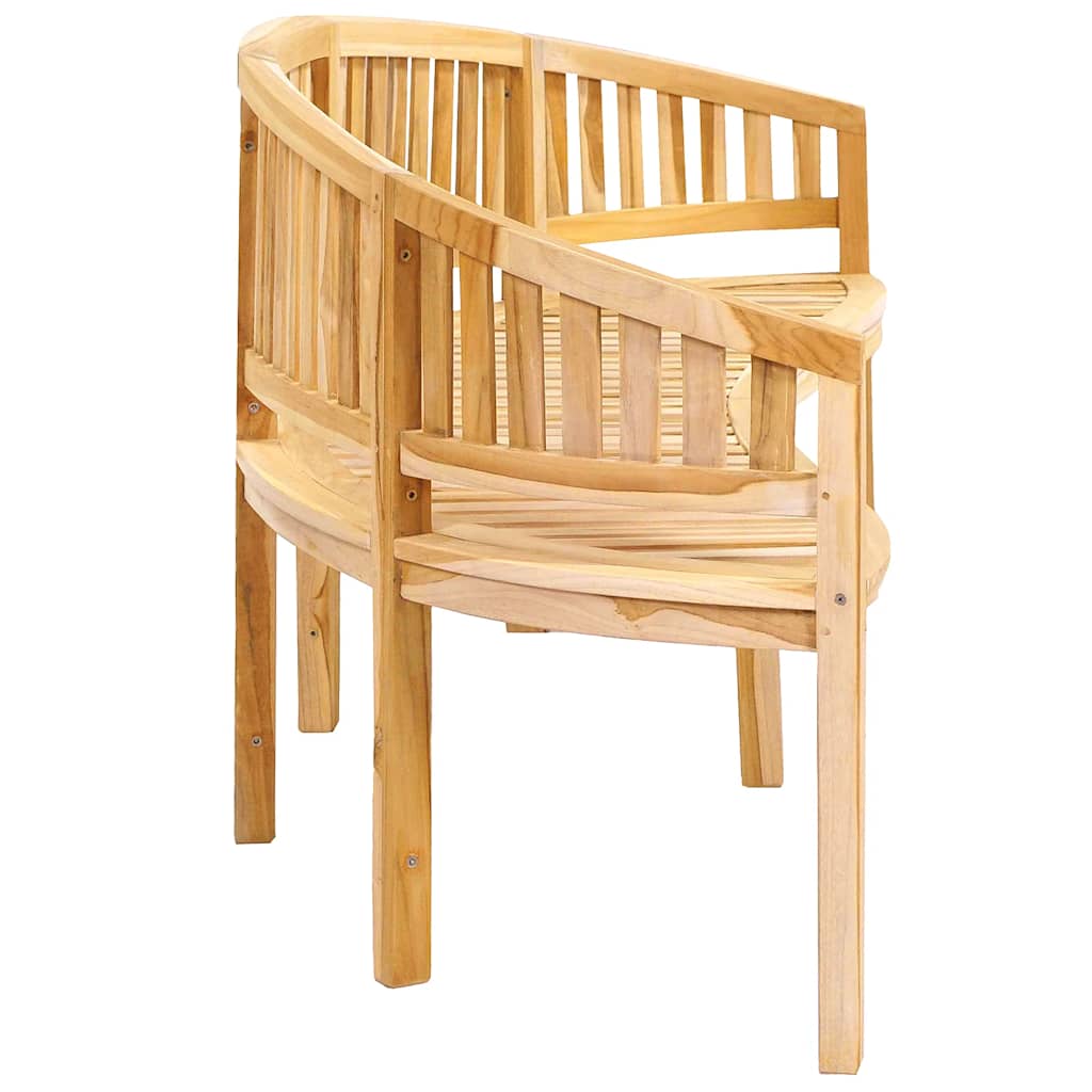 vidaXL Garden Bench | Natural Teak | Solid Teak Wood | Large | Durable - Brown - 200 cm