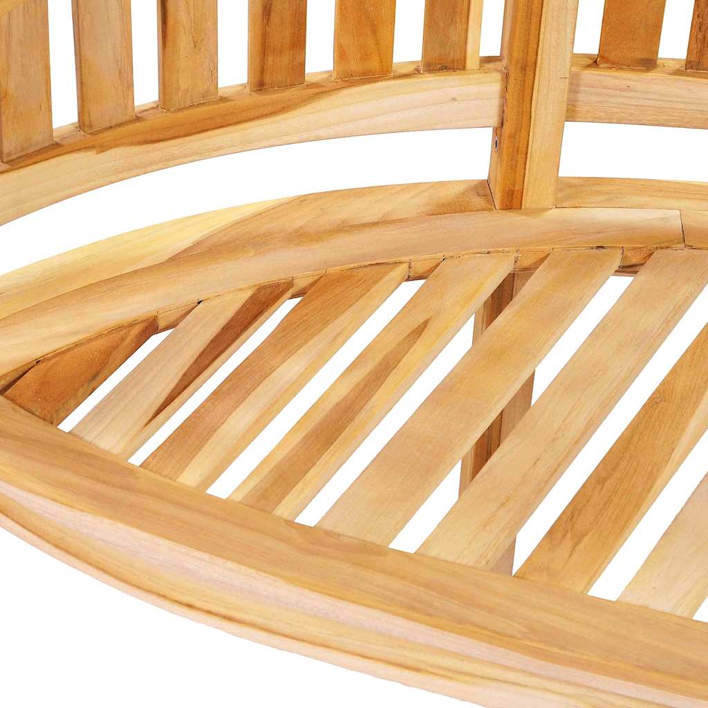 vidaXL Garden Bench | Natural Teak | Solid Teak Wood | Large | Durable - Brown - 200 cm