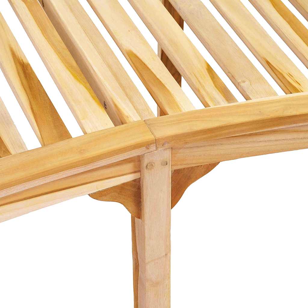 vidaXL Garden Bench | Natural Teak | Solid Teak Wood | Large | Durable - Brown - 200 cm