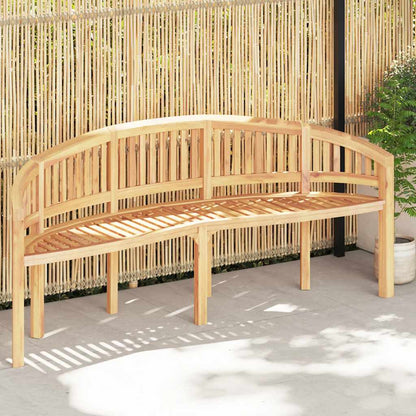 vidaXL Garden Bench | Natural Teak | Solid Teak Wood | Large | Durable - Brown - 200 cm