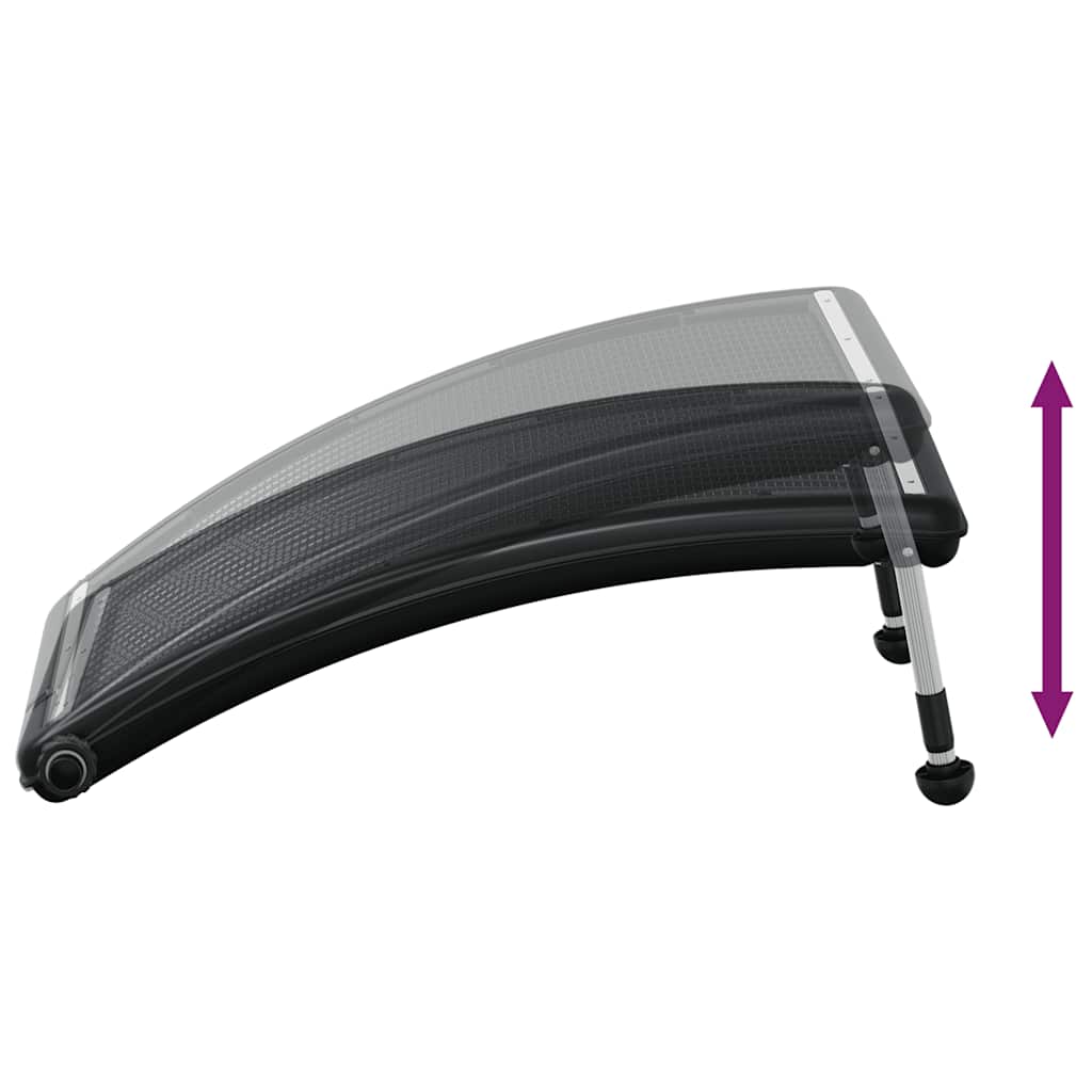 vidaXL Curved Pool Solar Heating Panel 110x65 cm - Black