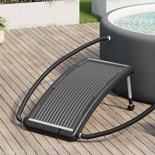 vidaXL Curved Pool Solar Heating Panel 110x65 cm - Black
