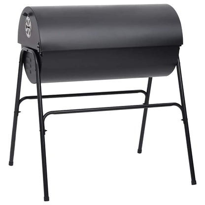 vidaXL Barrel Grill with 2 Cooking Grids Black 80x95x90 cm Steel