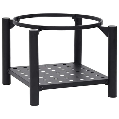 vidaXL Fire Pit with Poker 54x54x55 cm Steel - Black