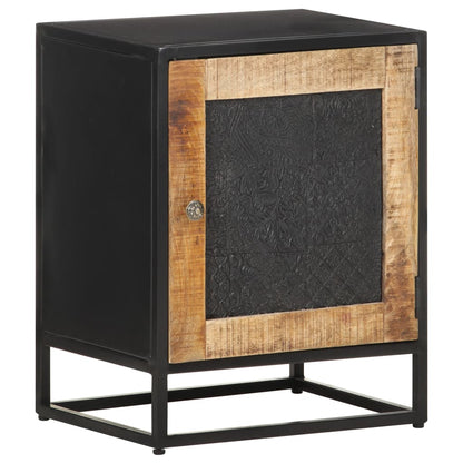 vidaXL Bedside Cabinet 40x30x50 cm Rough Mango Wood - Brown - 60862