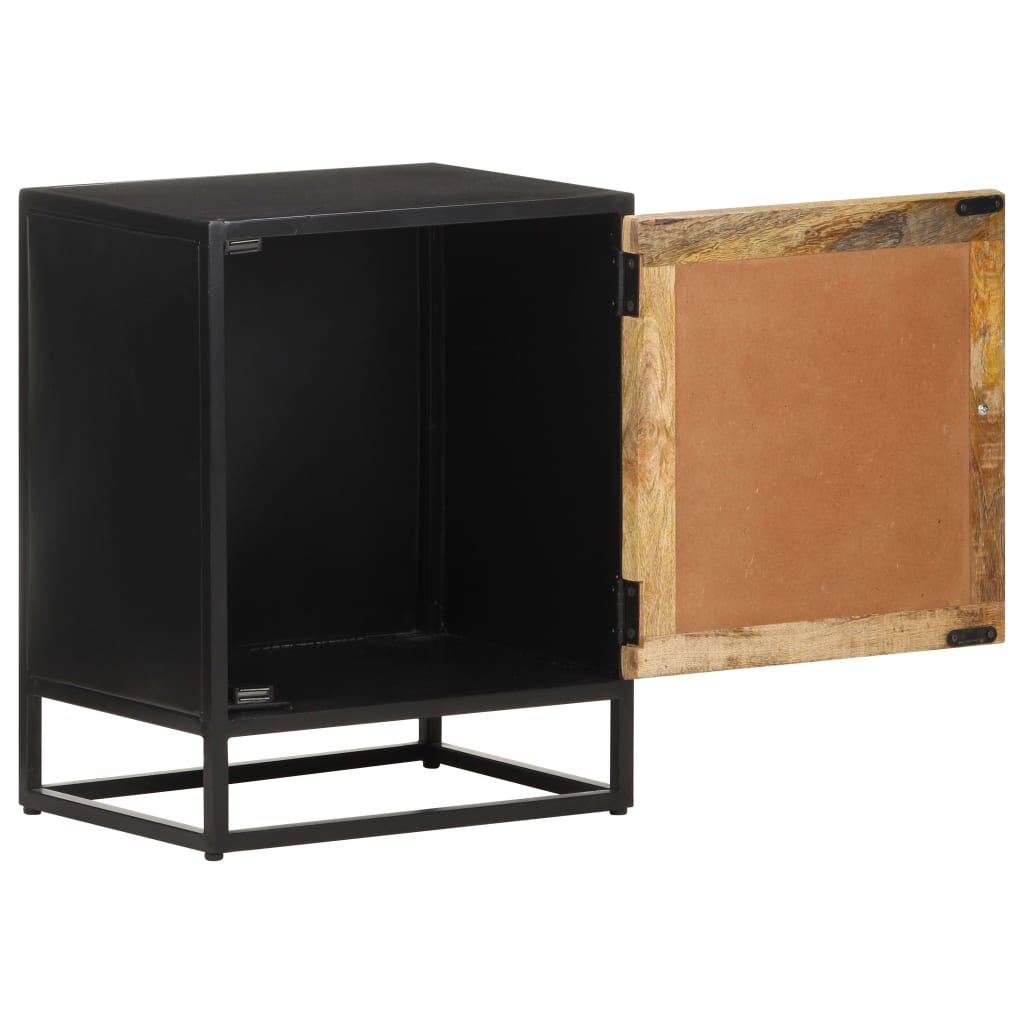 vidaXL Bedside Cabinet 40x30x50 cm Rough Mango Wood - Brown - 60862