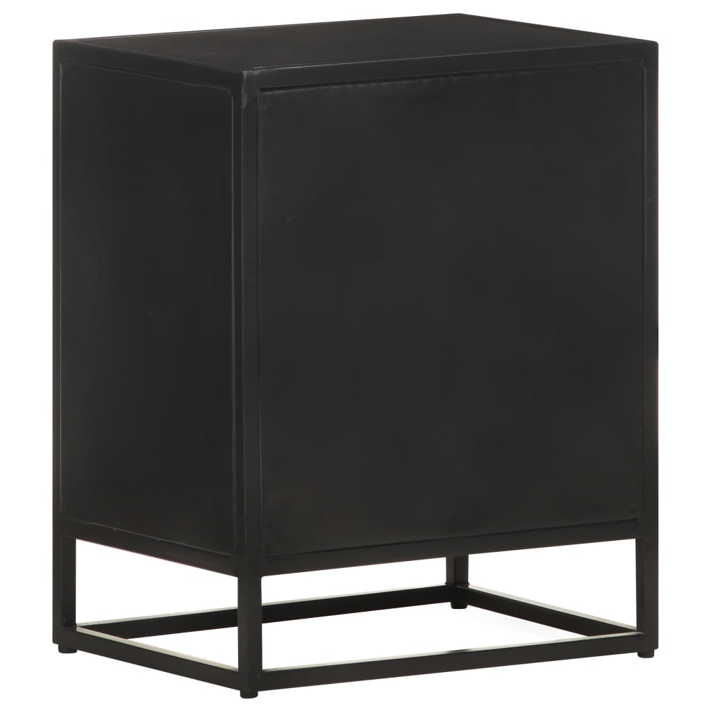 vidaXL Bedside Cabinet 40x30x50 cm Rough Mango Wood - Brown - 60862