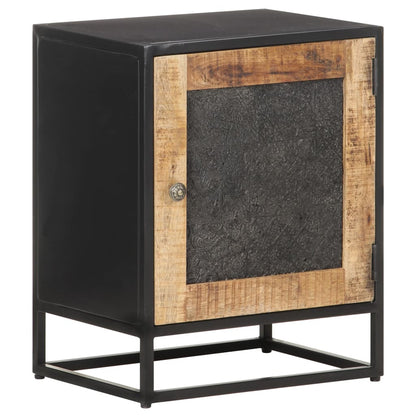 vidaXL Bedside Cabinet 40x30x50 cm Rough Mango Wood - Brown - 60862