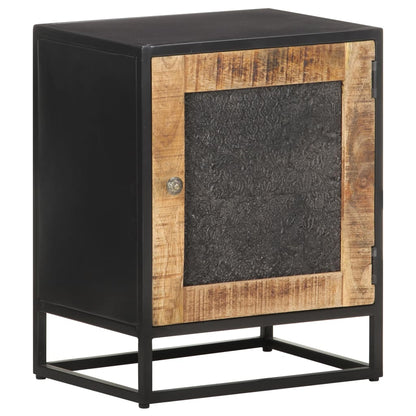 vidaXL Bedside Cabinet 40x30x50 cm Rough Mango Wood - Brown - 60862