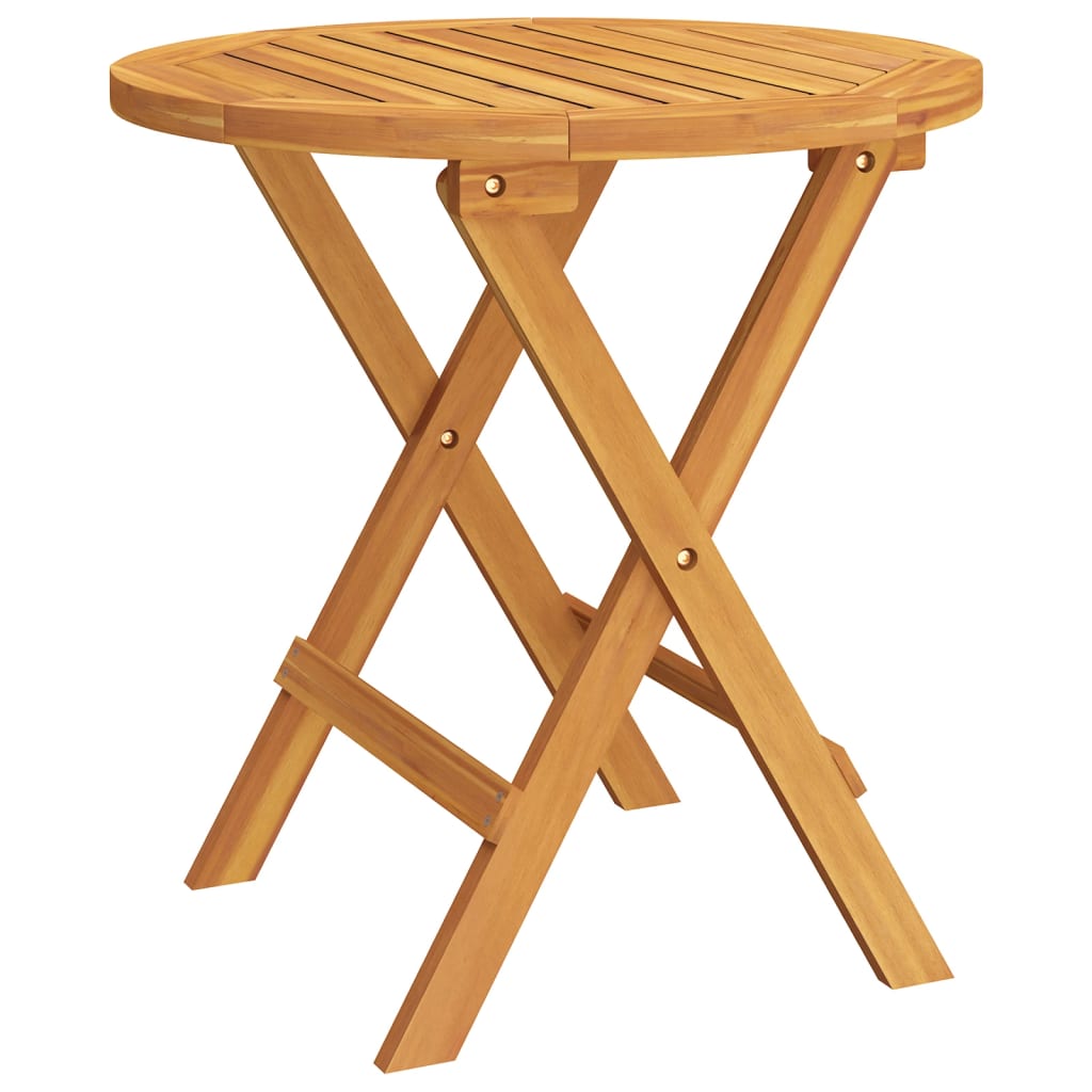 vidaXL Bistro Table Ø46x47 cm Solid Wood Acacia - Brown