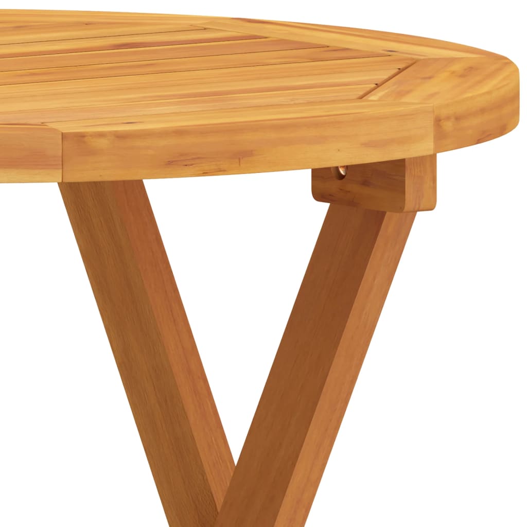 vidaXL Bistro Table Ø46x47 cm Solid Wood Acacia - Brown