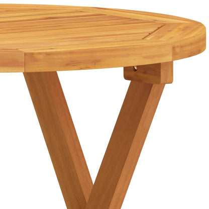 vidaXL Bistro Table Ø46x47 cm Solid Wood Acacia - Brown