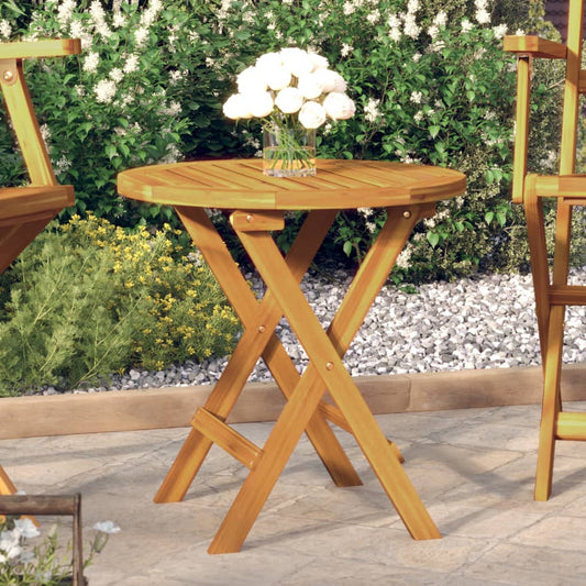 vidaXL Bistro Table Ø46x47 cm Solid Wood Acacia - Brown