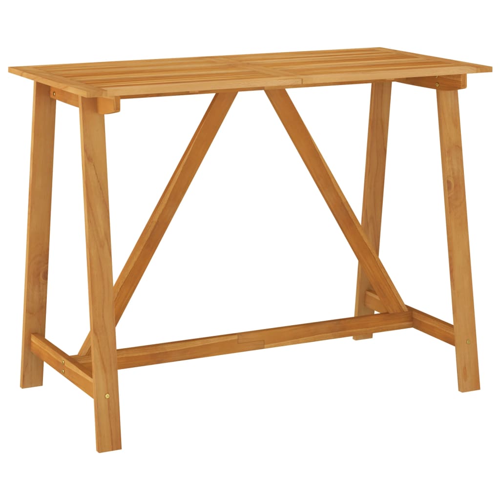 vidaXL Garden Bar Table 140x70x104 cm Solid Acacia Wood - Brown