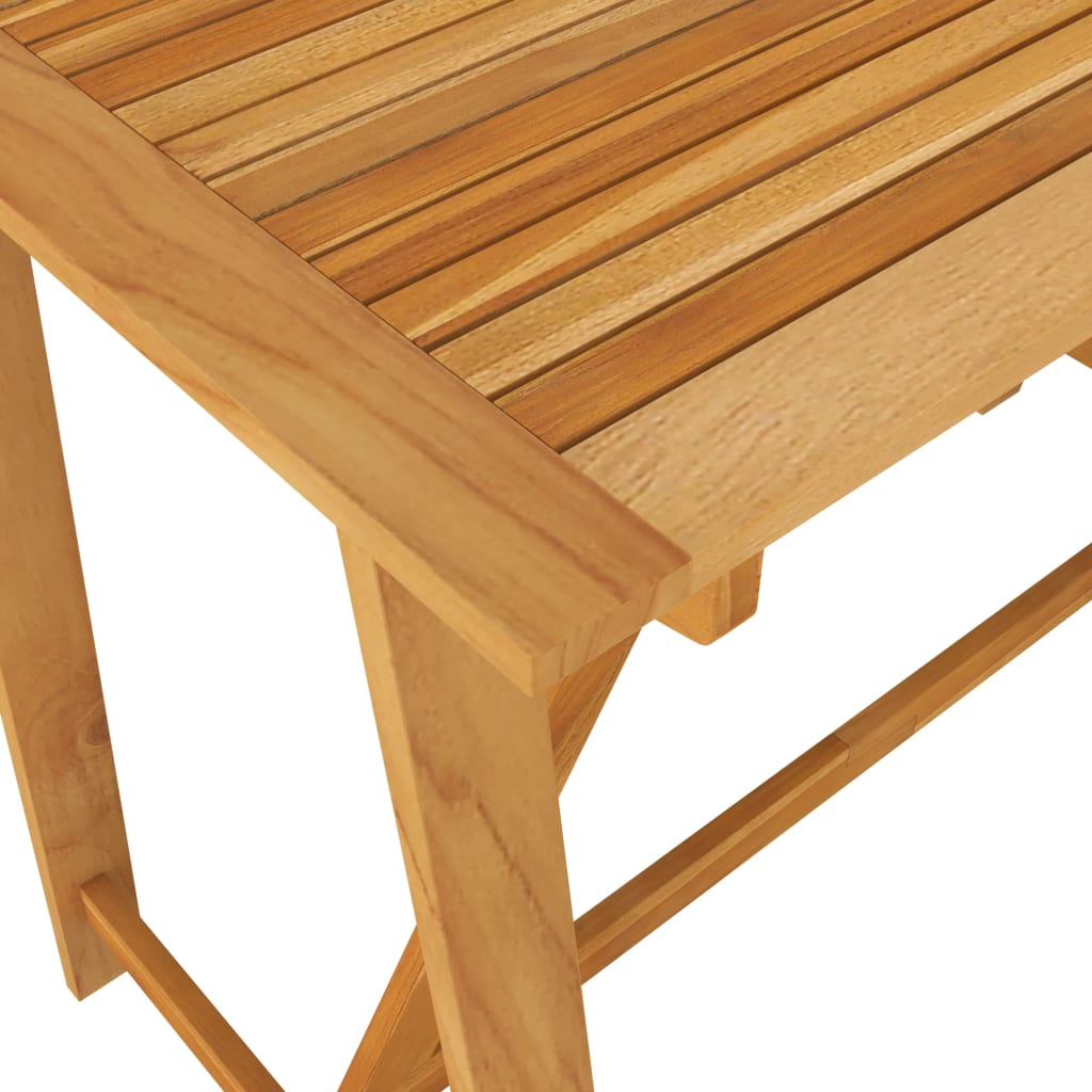 vidaXL Garden Bar Table 140x70x104 cm Solid Acacia Wood - Brown