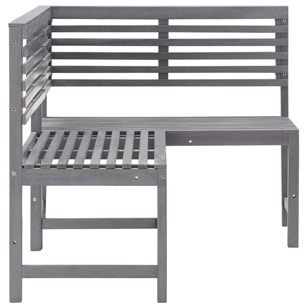 vidaXL Corner Bench | Grey | Solid acacia wood with a grey wash finish | Medium